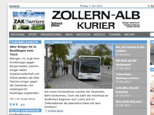 Zollern Alb Kurier - home page