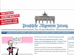 Preussische Allgemeine Zeitung - home page