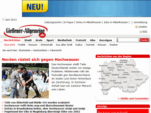Giessener Allgemeine Zeitung - home page