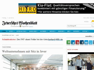 Jeverisches Wochenblatt - home page