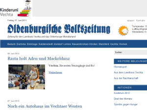 Oldenburgische Volkszeitung - home page