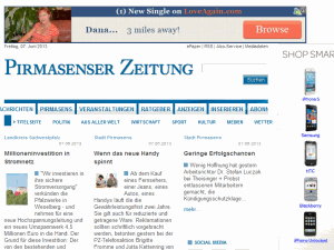 Pirmasenser Zeitung - home page
