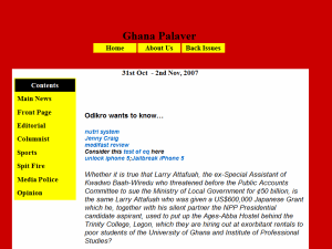 The New Palaver - home page