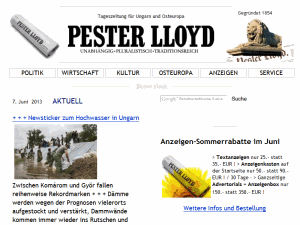 Pester Lloyd - home page