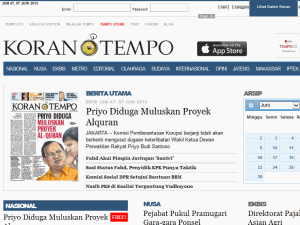Koran Tempo - home page