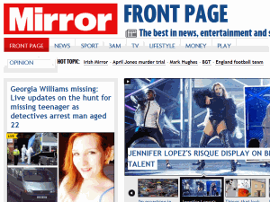 Daily Mirror - home page