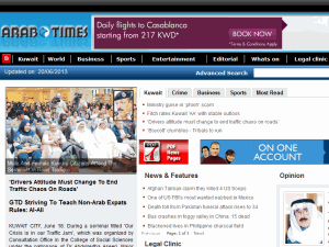 Arab Times - home page