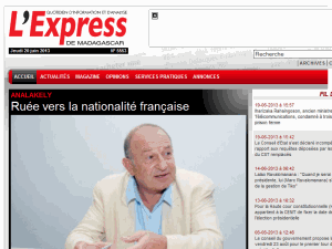 L'Express de Madagascar - home page