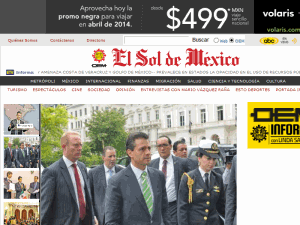 El Sol de Mexico - home page
