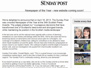 The Sunday Post - home page