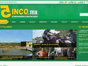 Cinco - home page