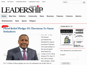 Leadership - home page
