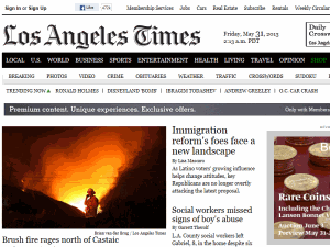 Los Angeles Times - home page