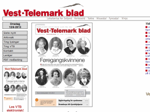 Vest-Telemark Blad - home page