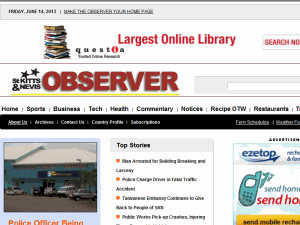 The St. Kitts Nevis Observer - home page