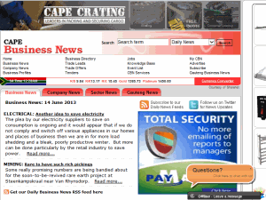 Cape Business News - home page