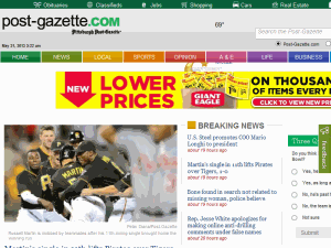 Pittsburgh Post-Gazette - home page