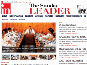 The Sunday Leader - home page