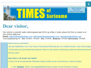 Times of Suriname - home page