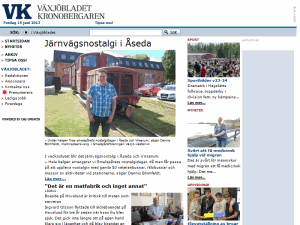 Vaxjobladet Kronobergaren - home page