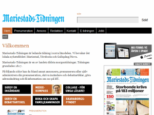 Mariestads-Tidningen - home page