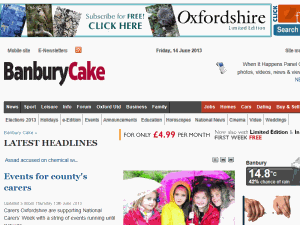 Banbury Cake - home page