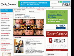 Los Angeles Daily Journal - home page