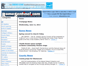 Daily Sentinel - home page