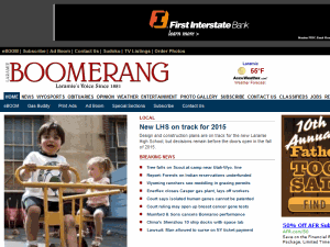 Laramie Boomerang - home page