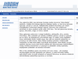 Baltic News Service Latvija - home page