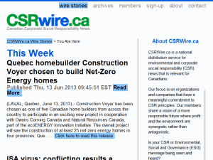 CSRWire Canada - home page