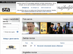 Slovenian Press Agency - home page