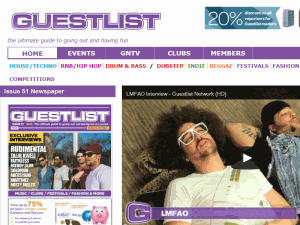 The Guestlist Network - home page