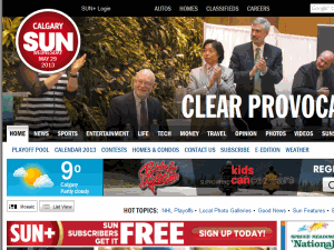 Calgary Sun - home page