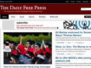 The Daily Free Press - home page