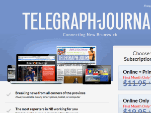 Telegraph Journal - home page