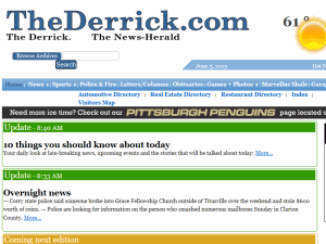 The Derrick - home page
