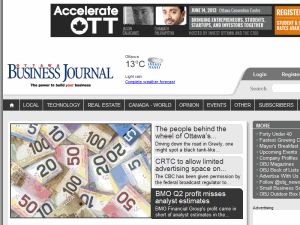 The Ottawa Business Journal - home page