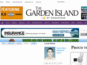 Kauai Garden Island News - home page