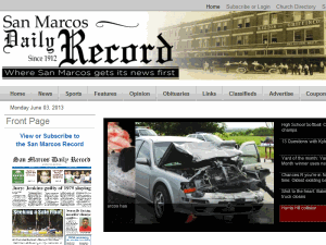 San Marcos Daily Record - home page