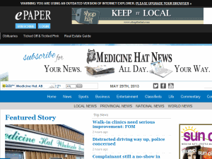 Medicine Hat News - home page