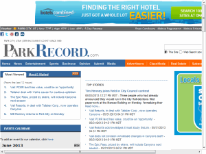 The Park Record - home page