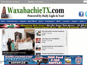 Waxahachie Daily Light - home page