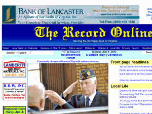 Rappahannock Record - home page