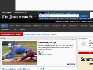 Jamestown Sun - home page