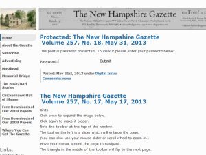 The New Hampshire Gazette - home page