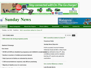 The Sunday News - home page