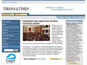 Tirana Times - home page