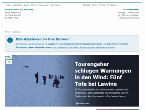 Tiroler Tageszeitung - home page