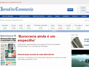 Jornal do Commércio - home page